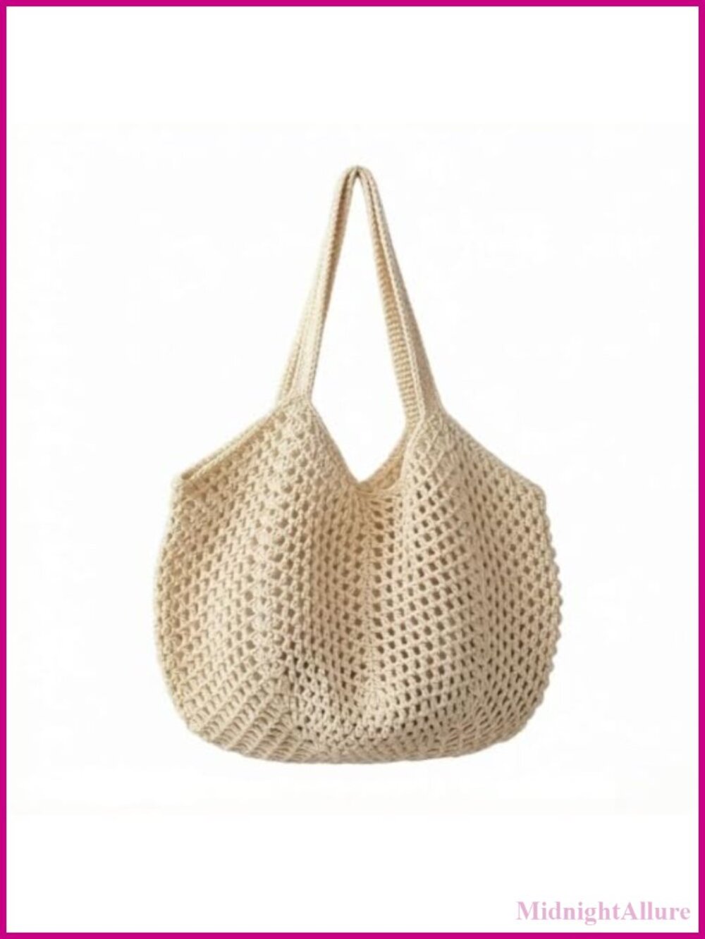 Women's Woven Shoulder Bag Tote Foldable Underarm Purse Summer Beach